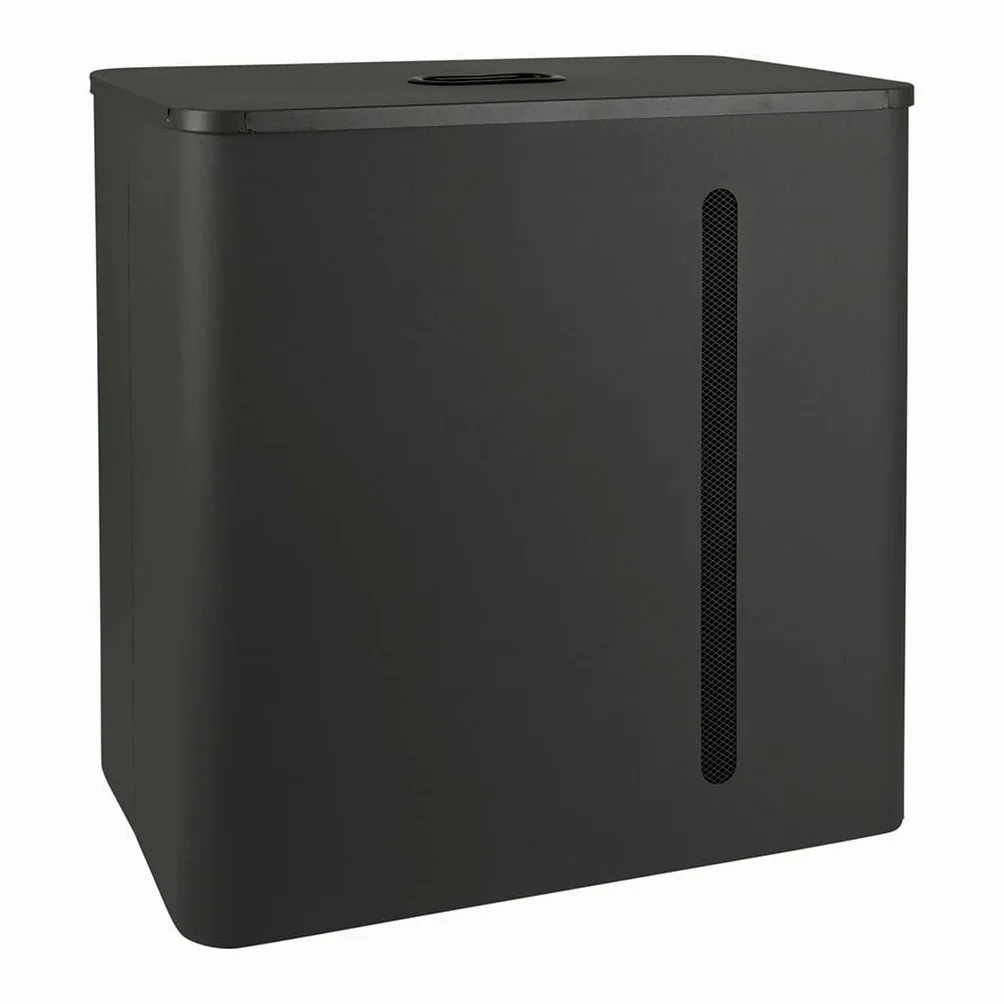 RUECAB - Scatola per pellet, contenitore per pellet - Capacità: 70L - Con coperchio - Materiale: Acciaio - Dimensioni: 51 x 51,5 x 31 cm - Forma rettangolare - Stock 3 sacchi di pellet da 15 kg