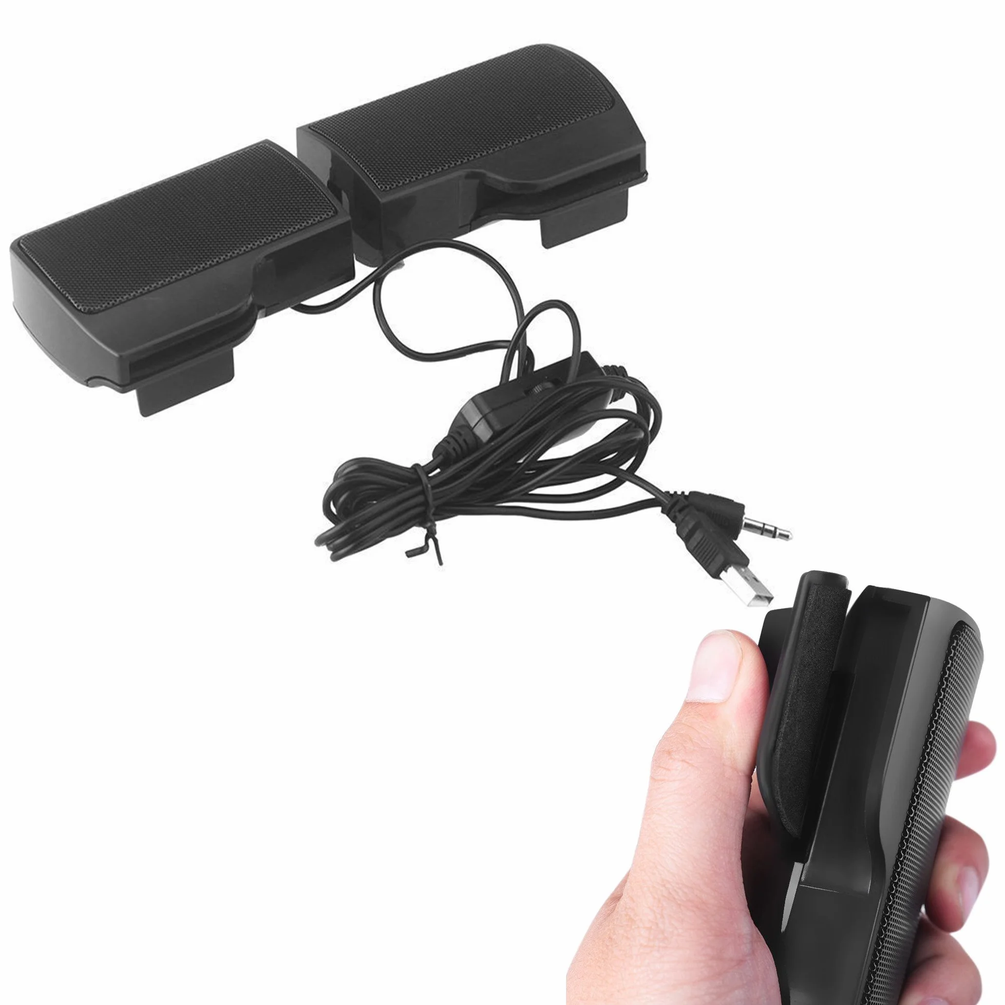 Altoparlante Clip USB per Desktop/Laptop - del Stereotipia Hi-Fi Speaker Display Audio (Nero)