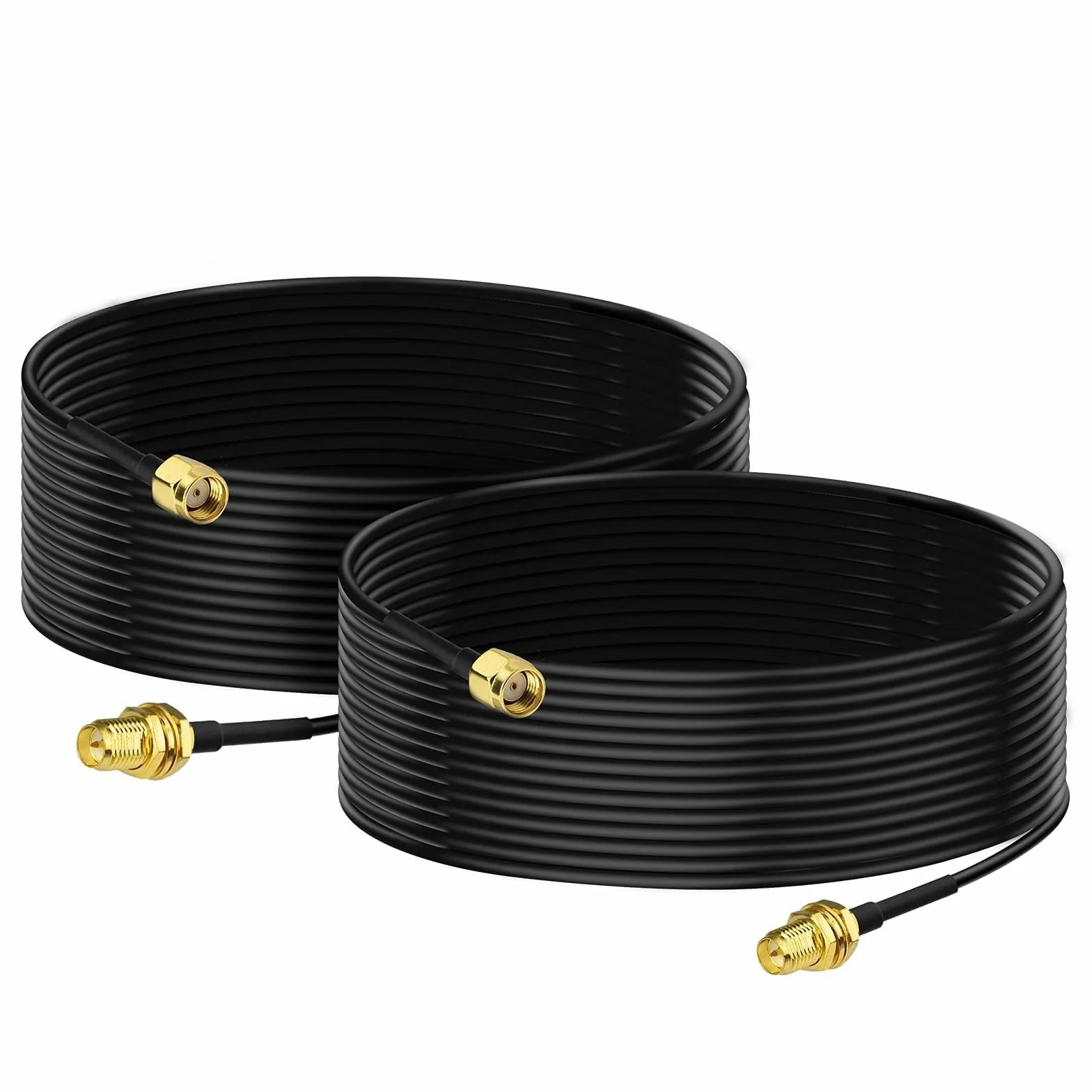 Bingfu Cavo RP-SMA Prolunga Antenna WiFi 5 m (2 Pacchi) Adattatore da RP-SMA Maschio a Femmina RG174 per Telecamera IP Router Adattatore WiFi Scheda di Rete Wireless Mini PCI Express PCIE