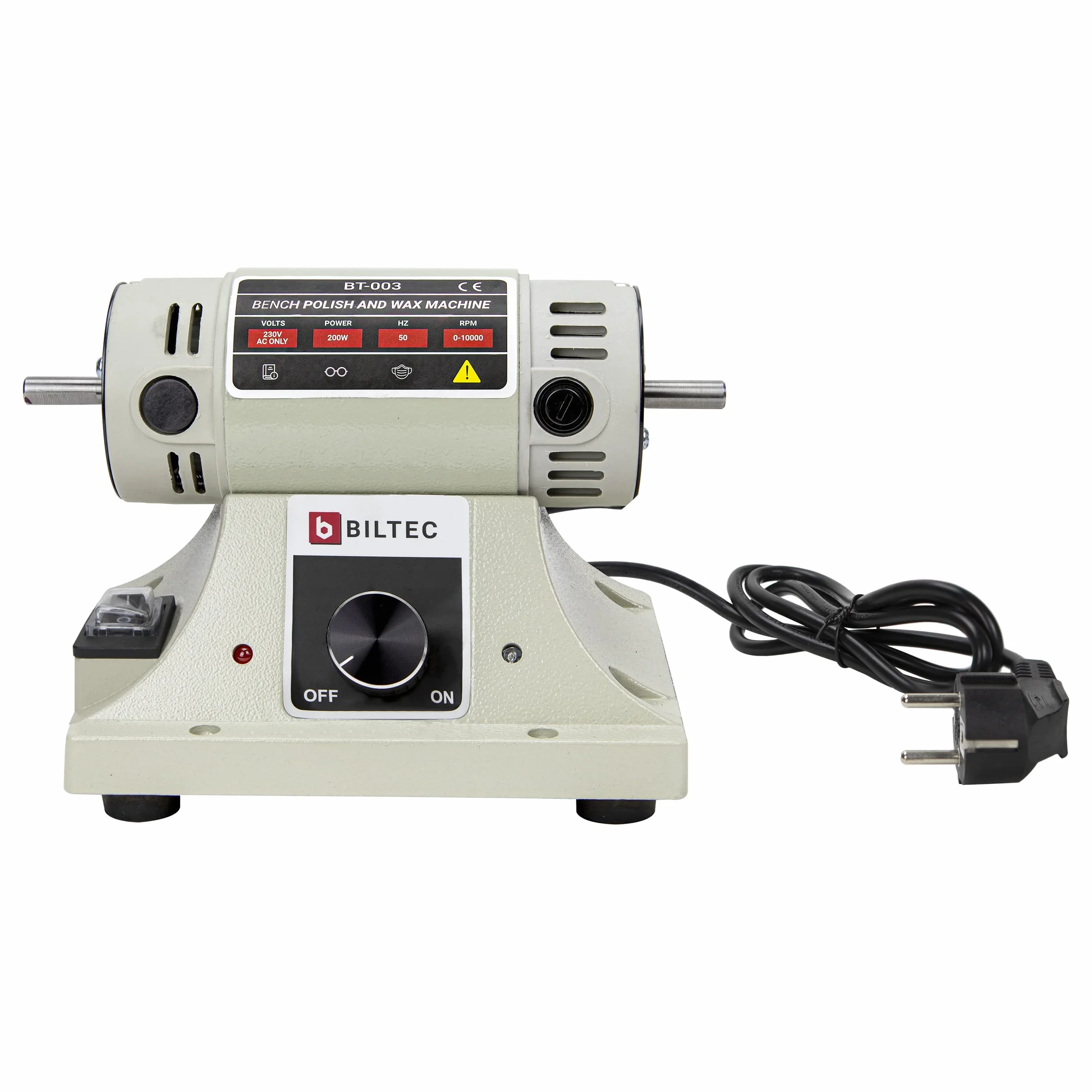 Lucidatrice da Tavolo 200 W 2 Cuscinetti 75 mm 10.000 Giri/Min