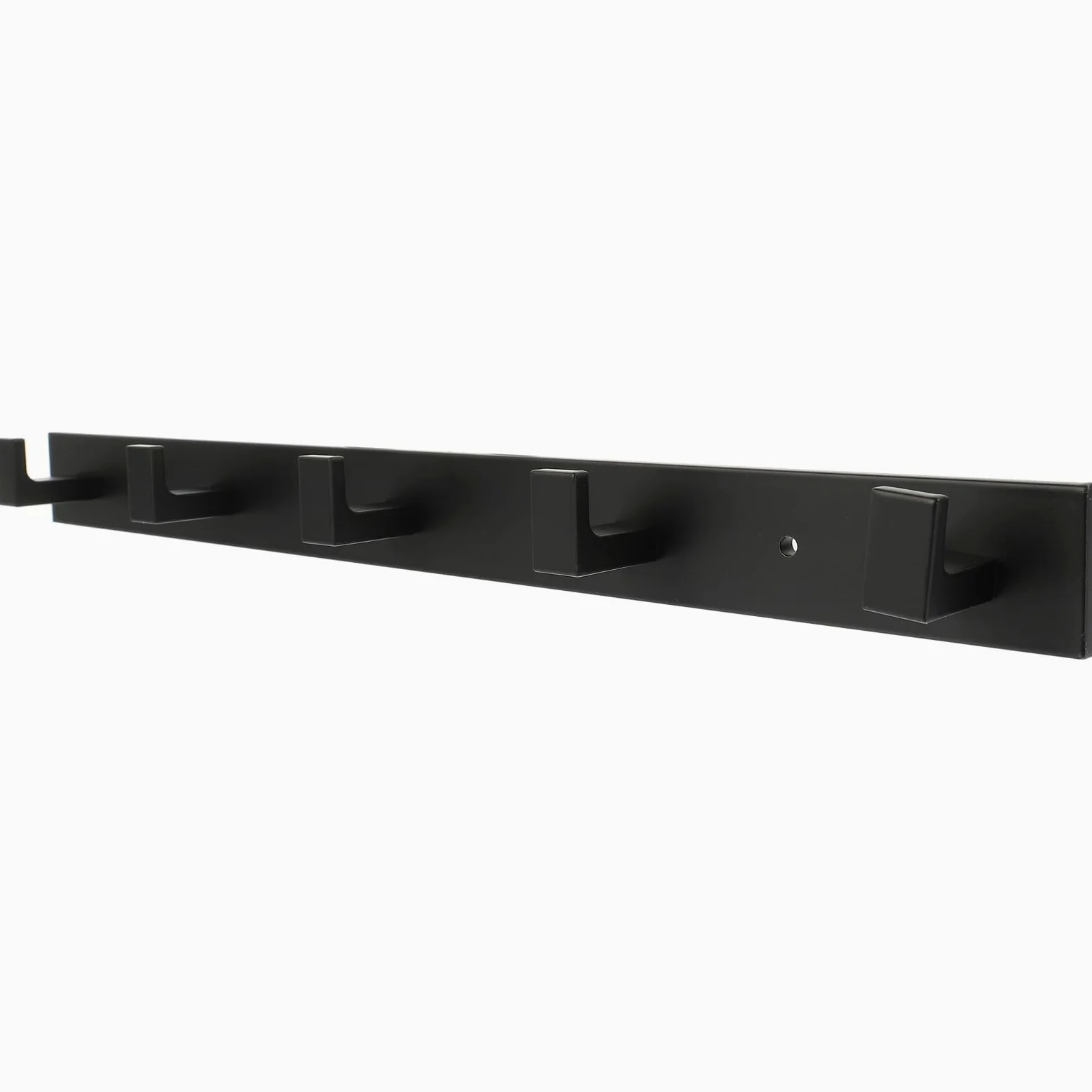 Gancio Adesivo da Parete Appendiabiti Salvaspazio in Alluminio Nero per Bagno Moderno per Asciugamani e Vestiti, per Piastrelle e Ambienti Interni