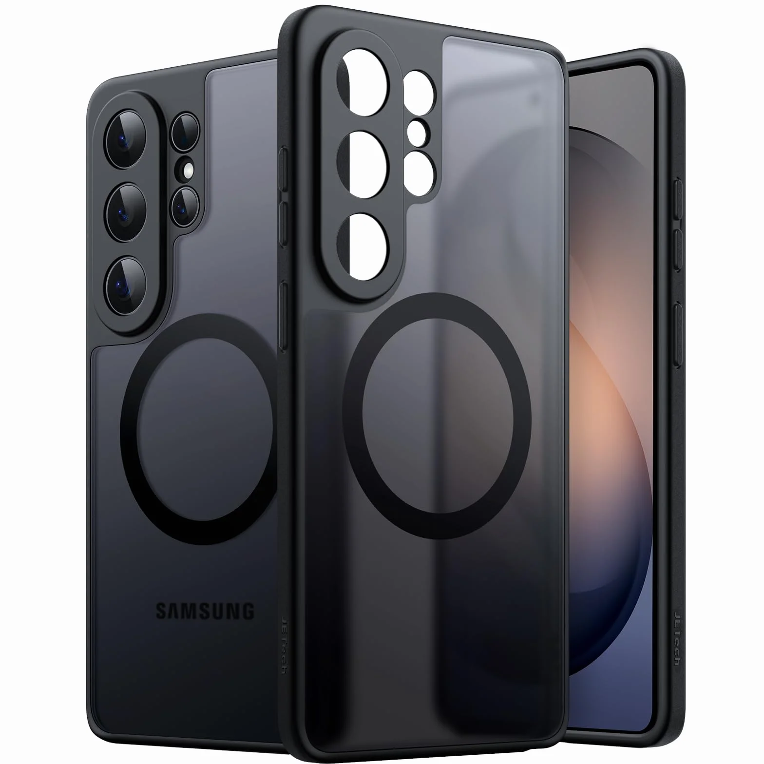 JETech Cover Magnetica per Samsung Galaxy S26 Ultra, Compatibile con MagSafe, Protezione Completa dell'Obiettivo della Fotocamera, Custodia Antiurto con Retro Opaco Traslucido (Nero)