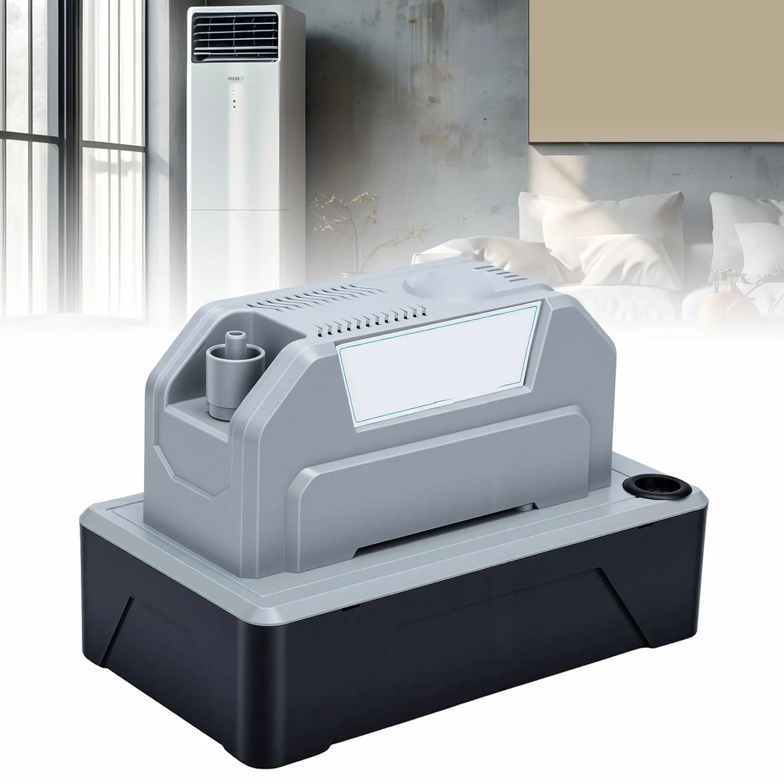 FTVOGUE Pompa di Scarico Condizionatore, capacità Acqua 200 L/h, per AC | Altezza di sollevamento 5 m, serbatoio da 1,8 litri, livello di rumore 45 dB, funzionamento sicuro