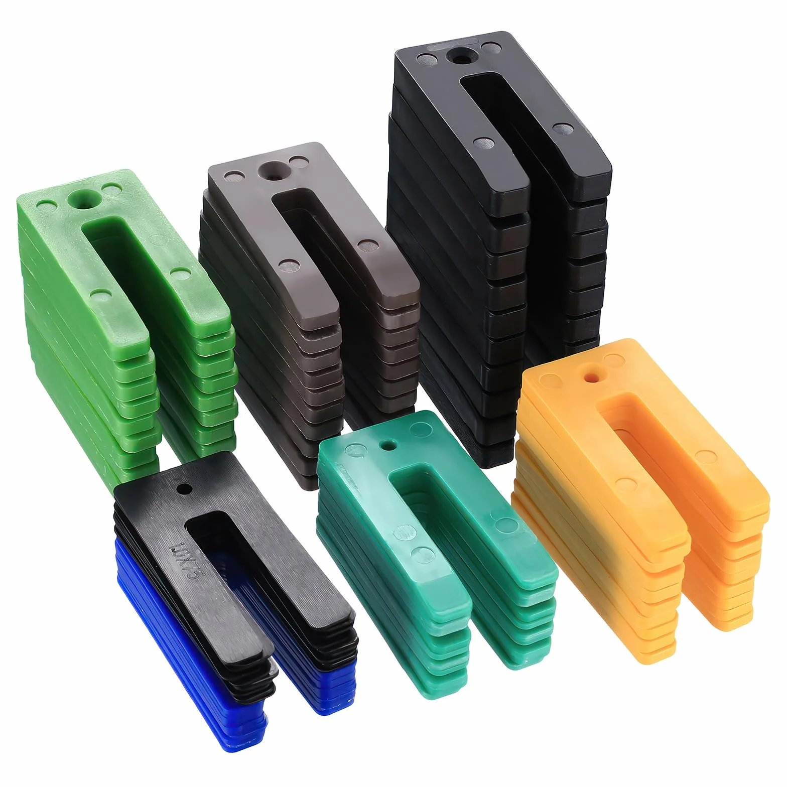 Set Distanziatori in Plastica Assortiti 1-10 mm Spessori a U per Finestre