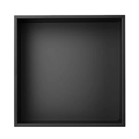 Nicchia doccia in acciaio inossidabile, Nicchia doccia da incasso in acciaio inossidabile 304, organizer for bagno, nero, diverse dimensioni(12.5x12.5x4.9in)