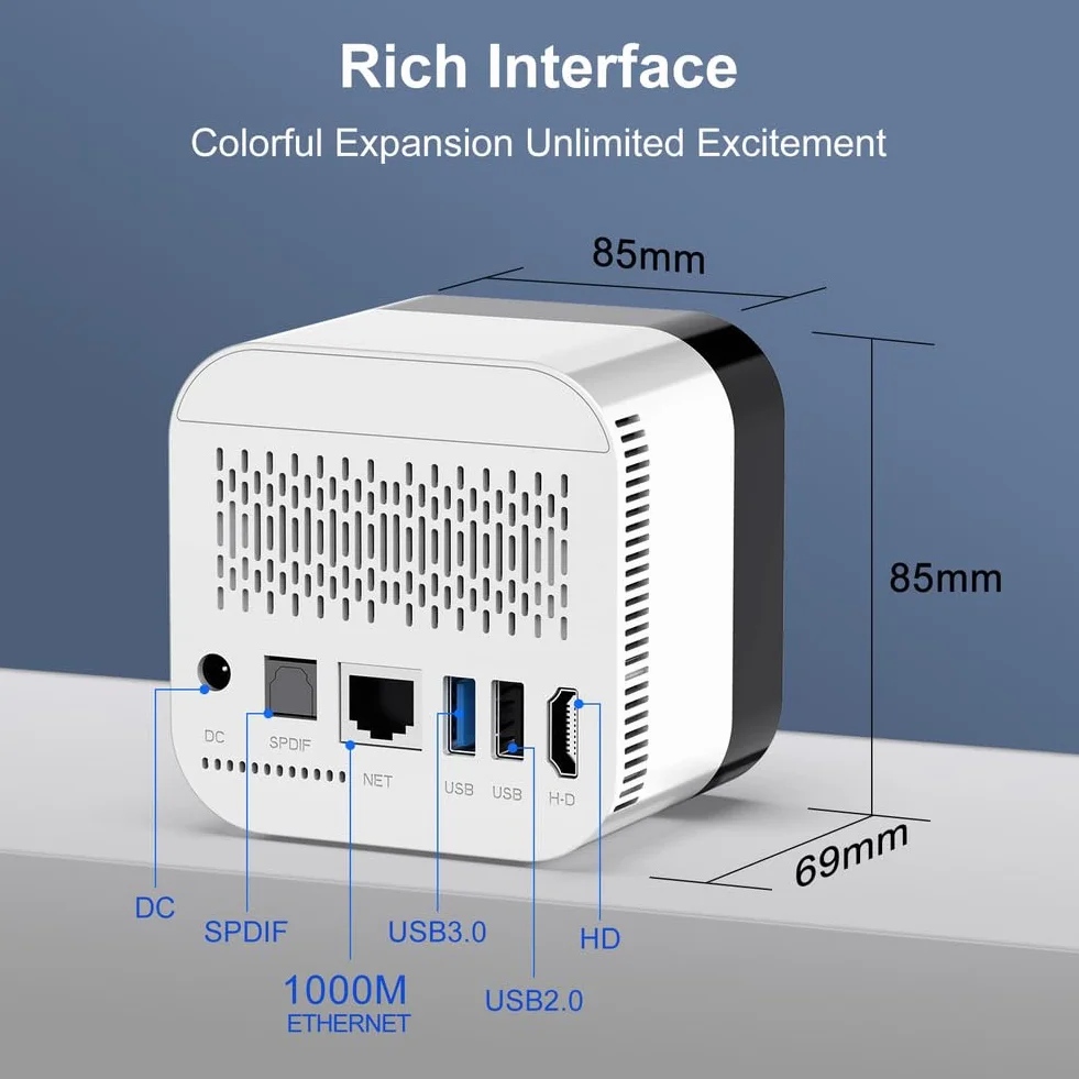 CHROX Android 14.0 TV Box 2025, Box TV 4K con H728 CPU Quad-Core a Quadro WiFi 6 2,4 g/5,8 g Dual-WiFi 100m Ethernet BT 5.0 USB 3.0 3D HDR10+ Smart Box per TV per TV,4gb+32gb
