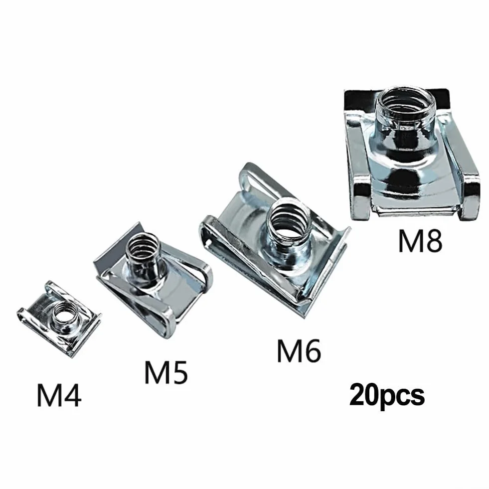 Clip a U in metallo zincato M5 M6 M8 per canna fumaria veicoli