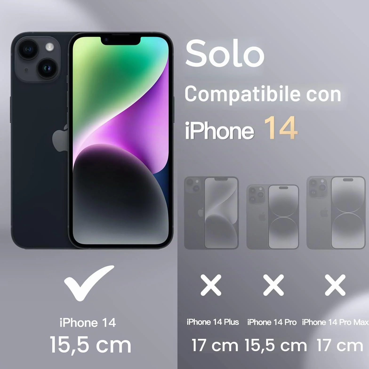 JETech Cover Silicone per iPhone 14 6,1 Pollici, Protettiva per Tutto il Corpo Morbida al Tatto, Custodia Antiurto con Fodera in Microfibra (Nero)