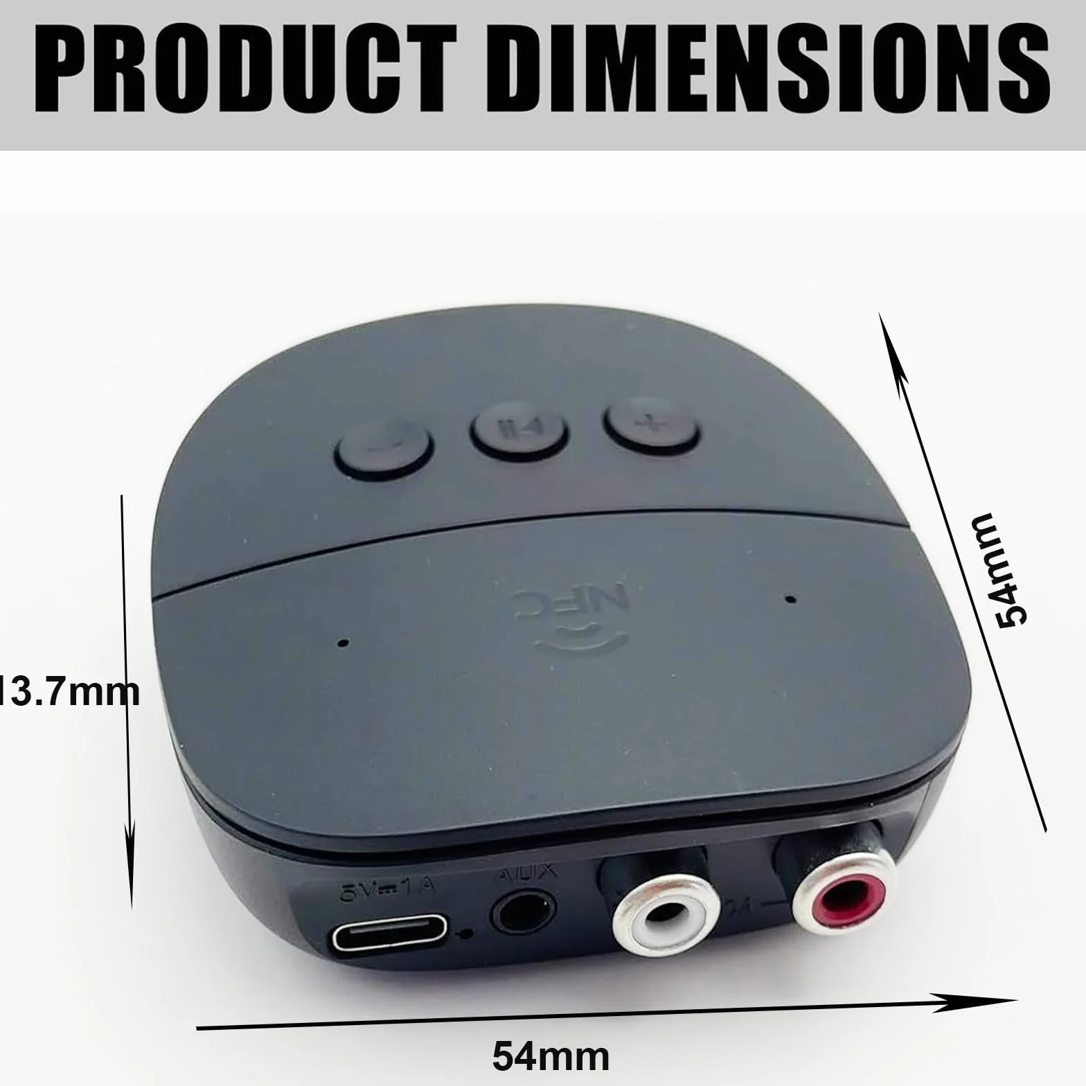 Ricevitore Bluetooth 5.2 con NFC Adattatore AUX/RCA Jack 3.5mm Wireless Bluetooth Audio Adapter Supporto USB TF Card