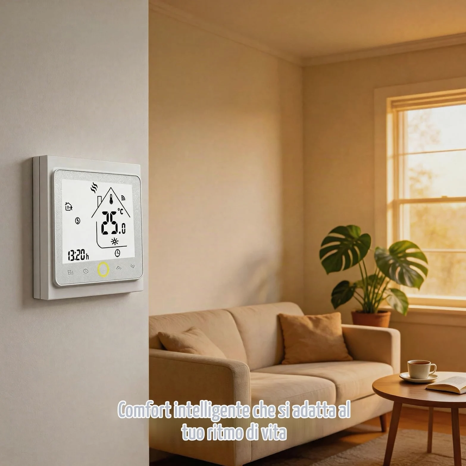 Termostato WiFi contatto secco caldaie gas acqua riscaldamento 5A | Controlador programable 95-240V con contacto seco compatible Alexa & Google Home