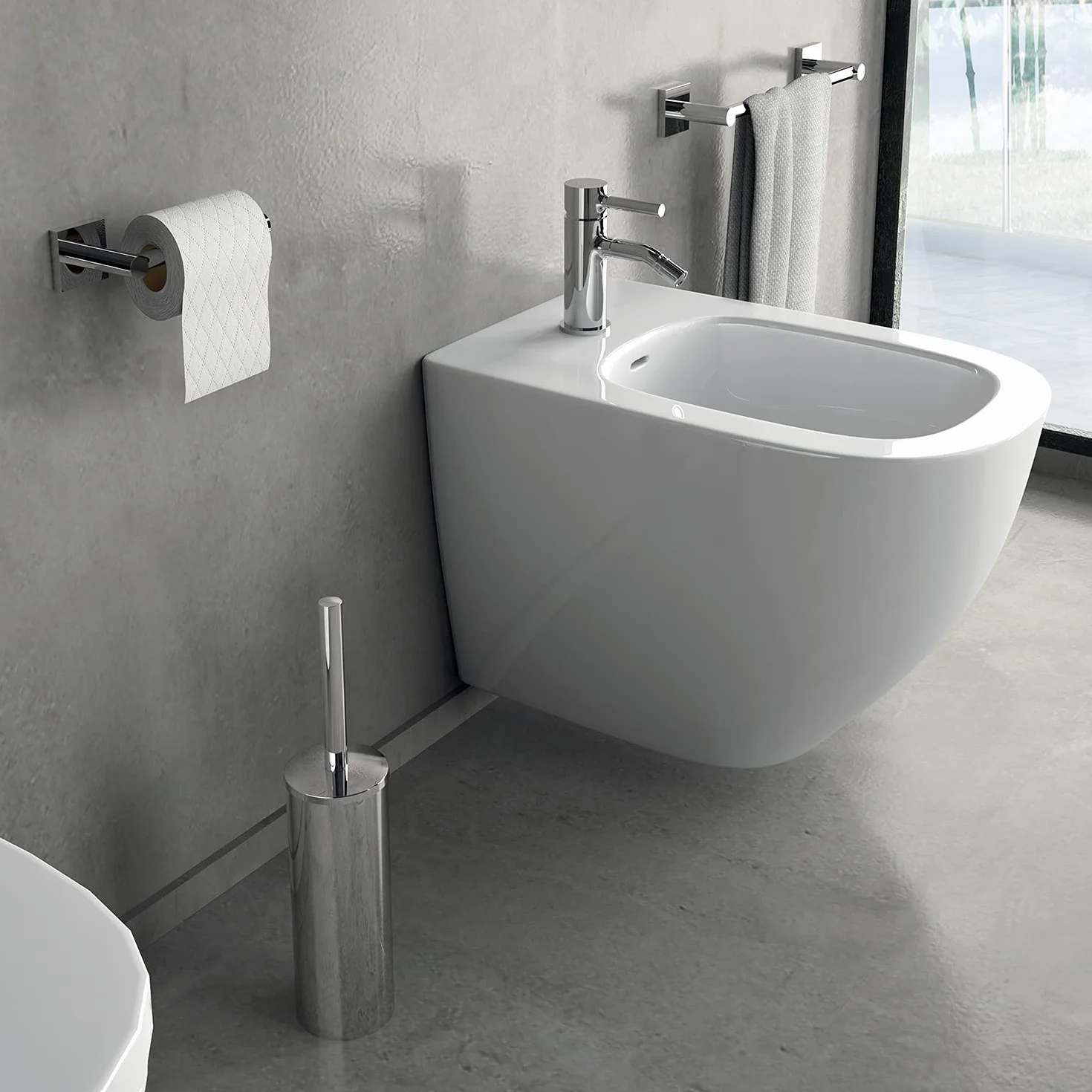 Gedy Manila Porta Asciugamani 30 cm Cromo Acciaio Inox 304