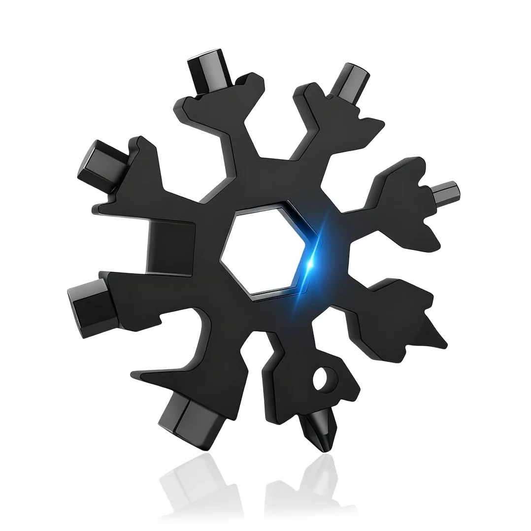 18-In-1 Multi-Tool Snowflake, Portatile Acciaio Attrezzo Campeggio Avventura