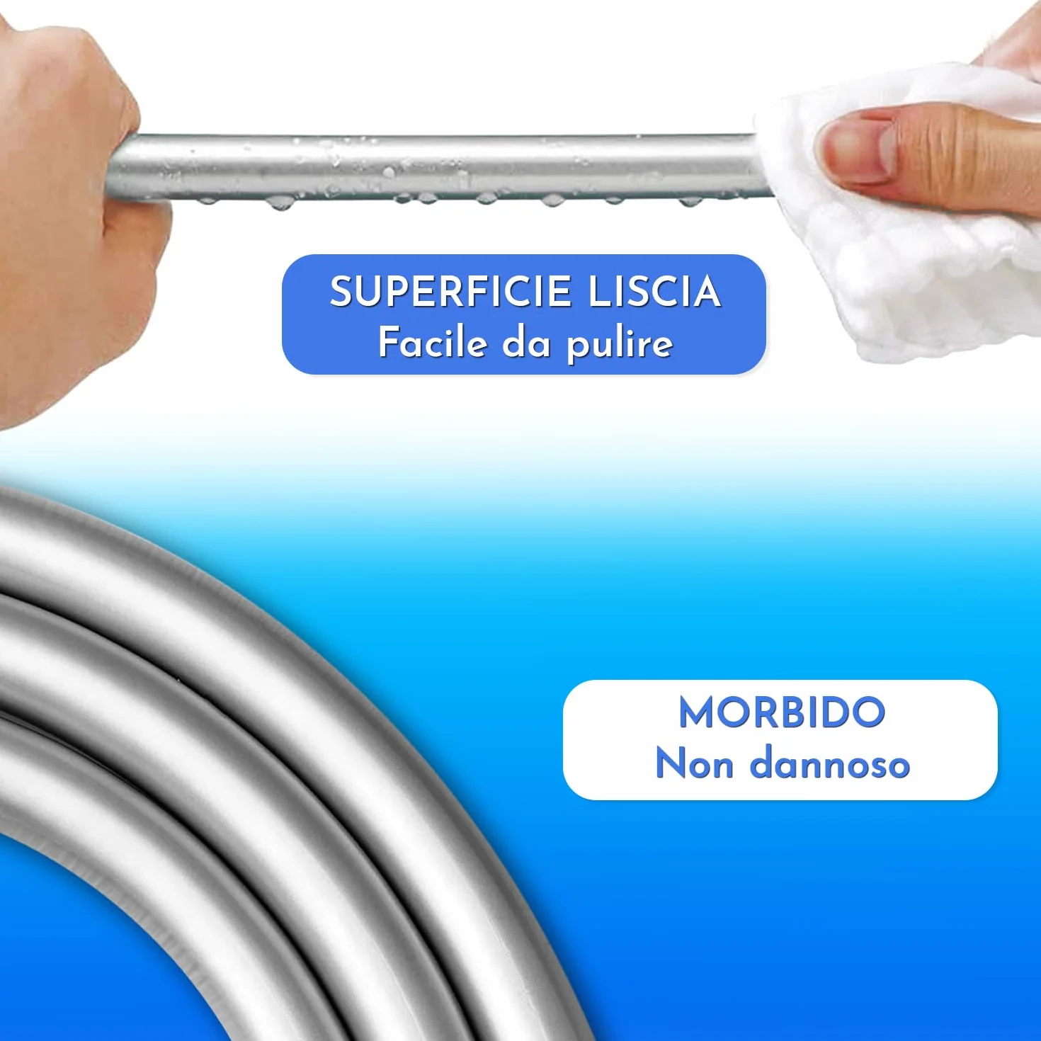 Tubo doccia 3 metri pvc flessibile raccordo universale antitorsione flessibile doccia 3m tubo flessibile doccia