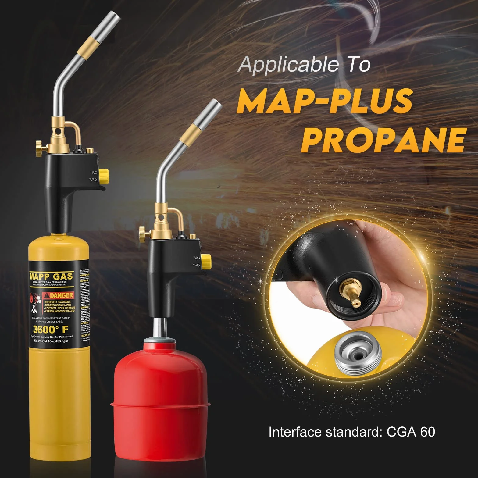 Torcia a Propano MAPP per Saldatura con Accensione Piezoelettrica