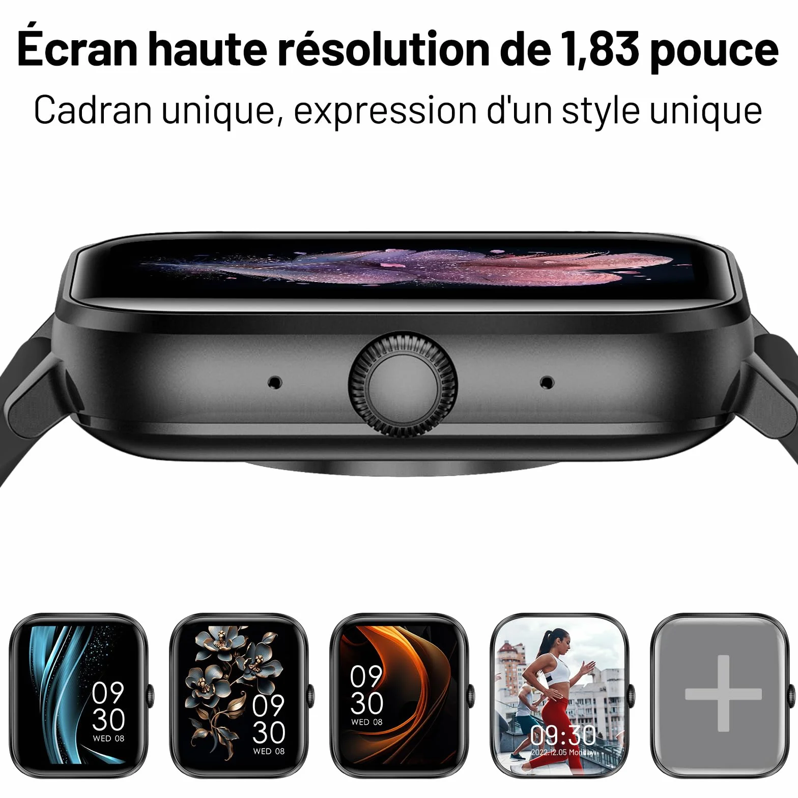 Smartwatch Uomo Donna, 1.85" Orologio Smartwatch con Effettua/Risposta Chiamate, 130+ Sportive Smart Watch con Contapassi/SpO2/Cardiofrequenzimetro, Impermeabil IP68 per iOS Android Atro
