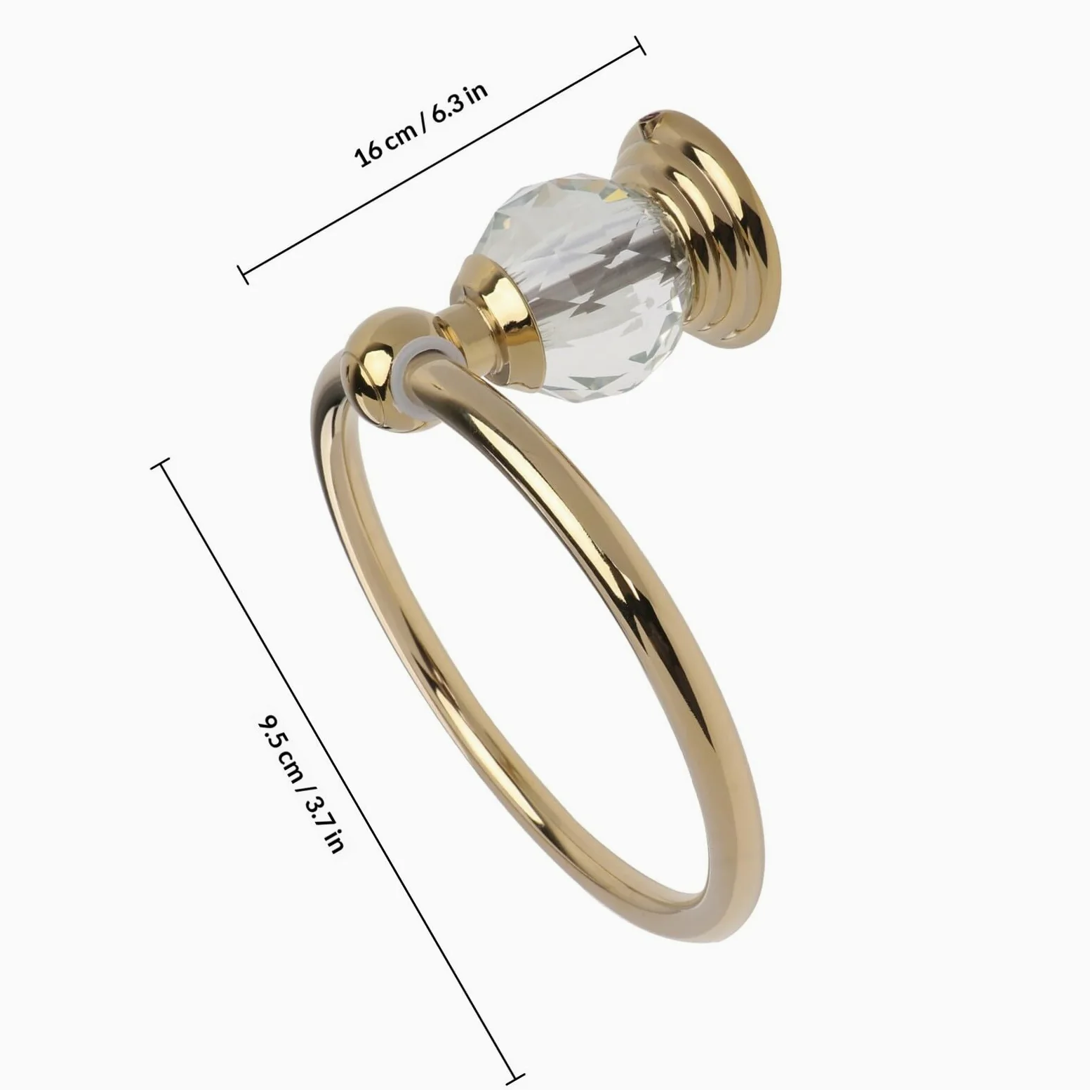 Portasciugamani Anello Dorato in Acciaio Inox Resistente alla Corrosione, Gancio Portasciugamani Rotondo da Bagno Design Chiusura Sicuro, per Bagno, Cucina e Camera da Letto
