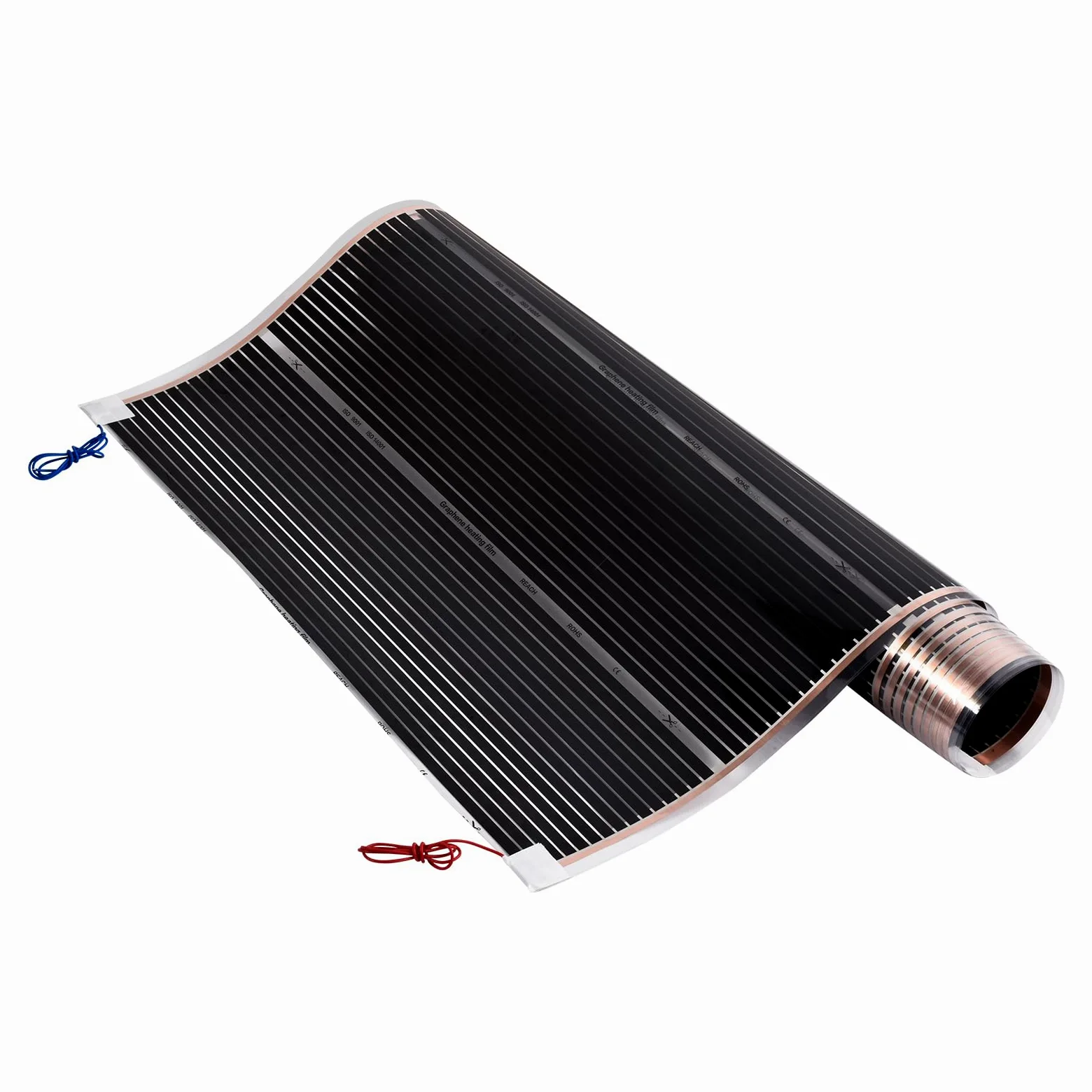 Pellicola riscaldante a infrarossi per riscaldamento a pavimento elettrico, set da 100 cm, 220 W/m², 2,5 m² Riscaldamentos efficiente ed economico per riscaldamento a pavimento, parete o soffitto fai