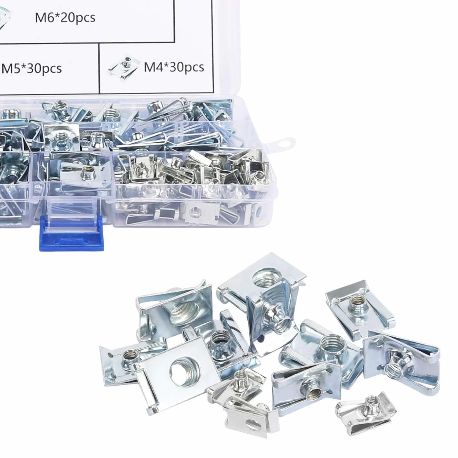 Set di dadi a U per Auto M4 M5 M6 M8 Clip Fissaggio Viti