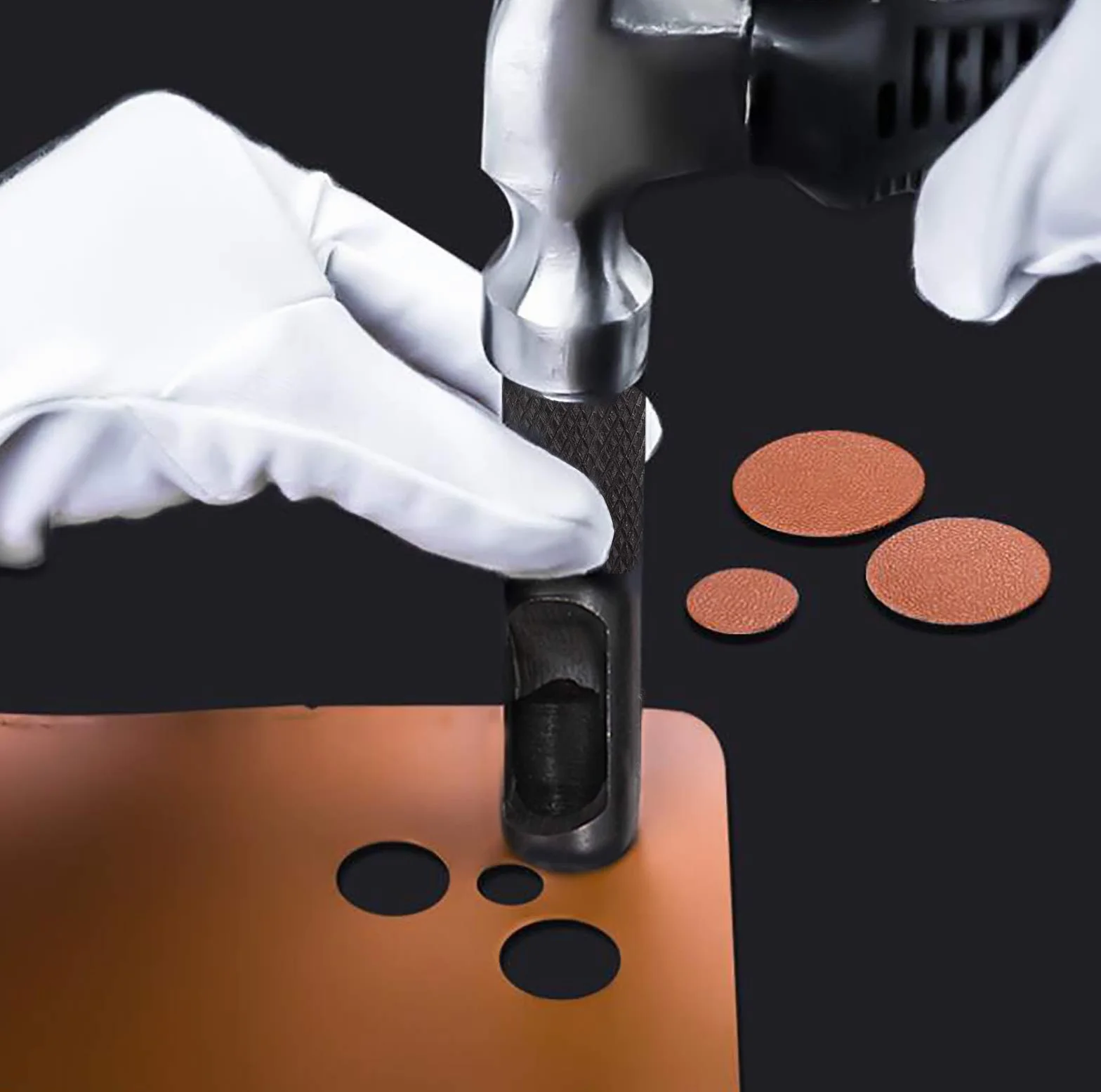 Set Punzoni Acciaio Affilato per Fori Rotondi 1/8"-3/4" 12 Pezzi