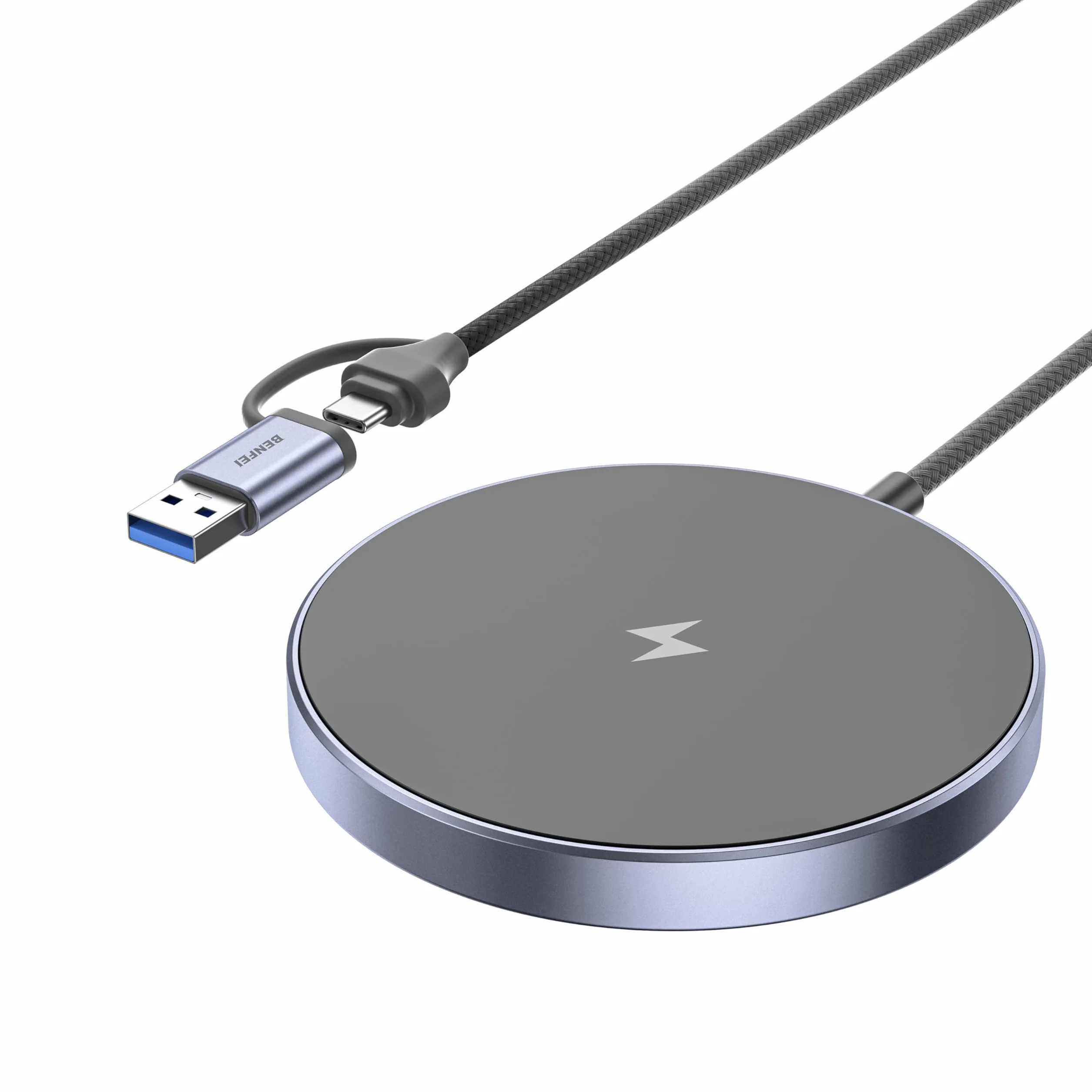 BENFEI Caricatore Wireless Magnetico 15W Compatibile con Caricatore MagSafe, iPhone 16,15 Pro/Plus/Pro Max, iPhone 14 13 12 Series, Pad di ricarica wireless Mag Safe, Caricatore Mag