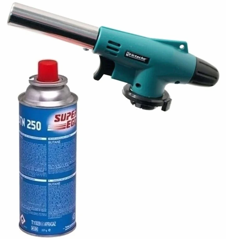 SALDATORE BRUCIATORE SVERNICIATORE CANNELLO A GAS CON ACCENSIONE PIEZO 227GR