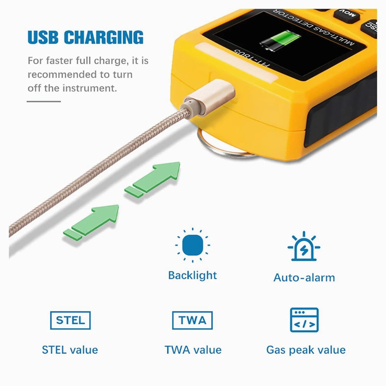 Misuratori della qualità dell'aria, Rilevatore di gas 4 in 1 Co h₂s o₂ Lel Monitor Digital Palmare Tossico Monossido di monossido di monossido di idrogeno Solfuro di qualità del tester di qualità de-l