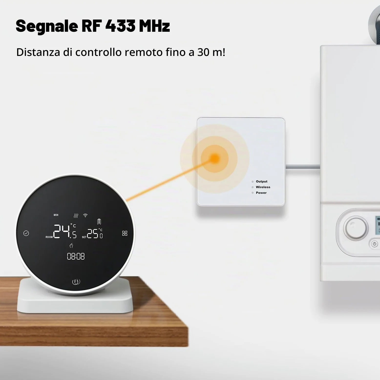 Termostato WiFi Wireless Termostato per Caldaia A Gas per Riscaldamento Caldaia A Gas Tuya Termostato WiFi Supporto Controllo APP Vocale Funziona per Home