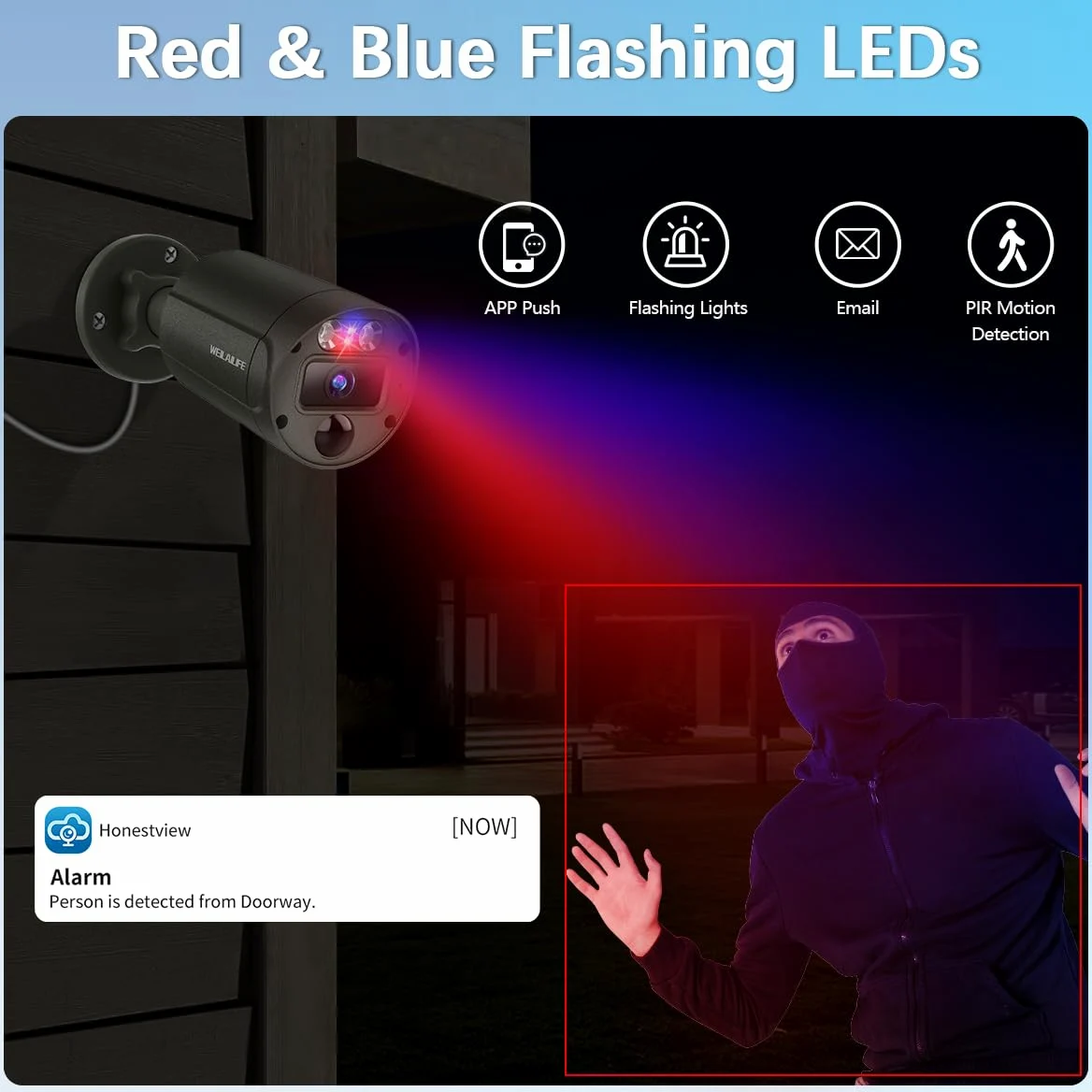Sistema di telecamere di sicurezza cablate per esterni, audio a 2 vie e 4K Ultra HD, sistemi di videosorveglianza POE per la casa, kit di videosorveglianza DVR