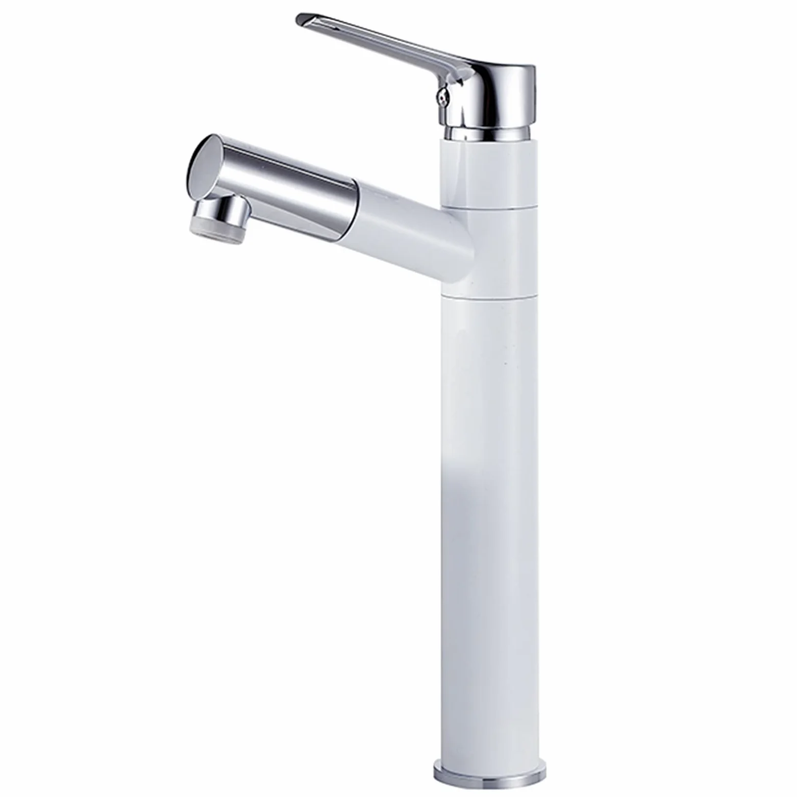 Rubinetti per Lavabo Acqua Calda E Fredda Miscelatore per Lavabo con Doccetta Estraibile Rubinetti per Lavabo da Bagno Rubinetti Girevoli Doccetta Estraibile Doccetta Bianca E Cromata per Lavabo Rubi