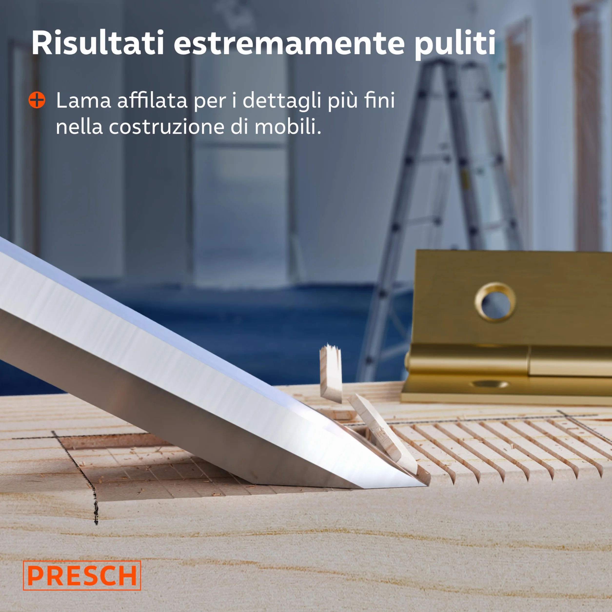 Presch Scalpello per legno 16mm 25° angolo battuta in metallo impugnatura ergonomica