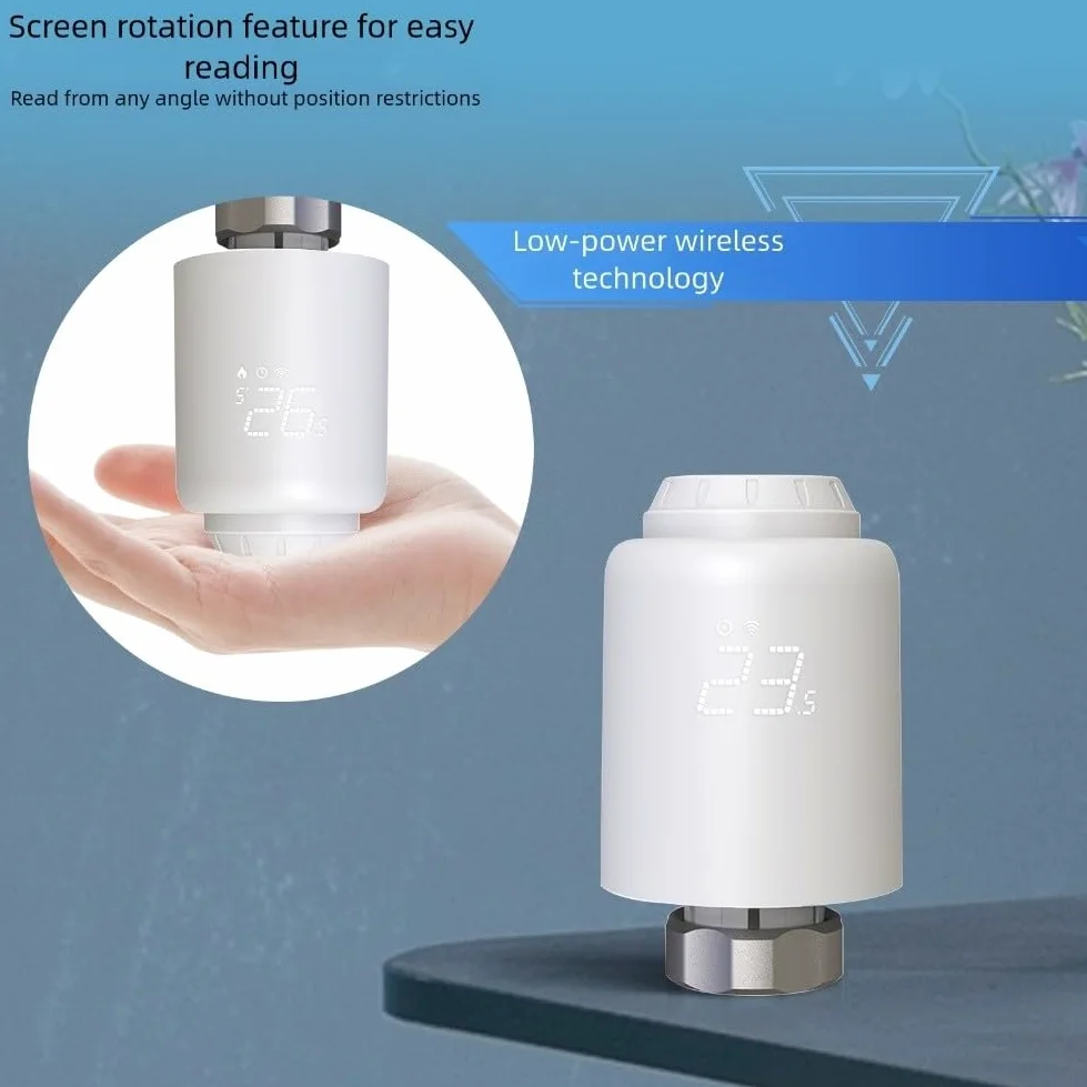 Valvola termostatica del radiatore WiFi, controllo vocale riscaldamento testa TRV con programma app, M30x15 Tuya