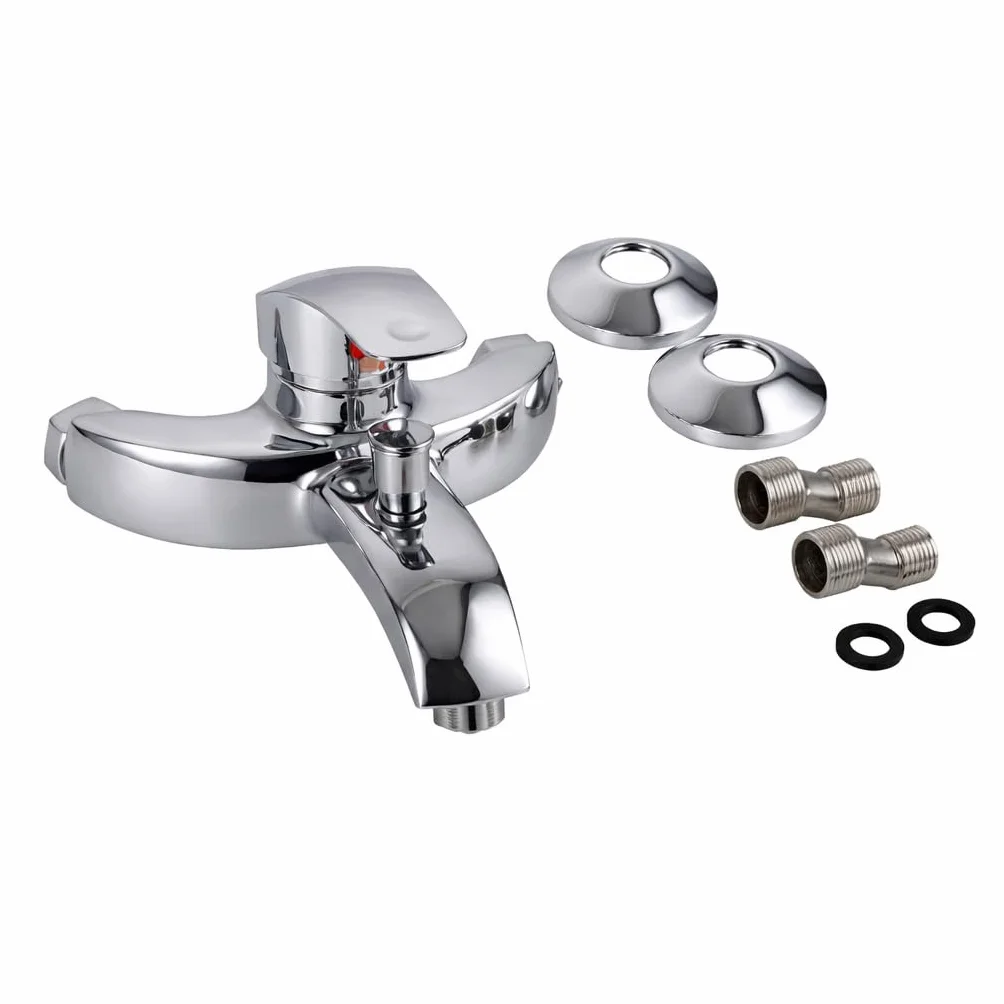 Miscelatore Vasca da Bagno Monocomando Cromato con Deviatore per Doccetta 1/2”