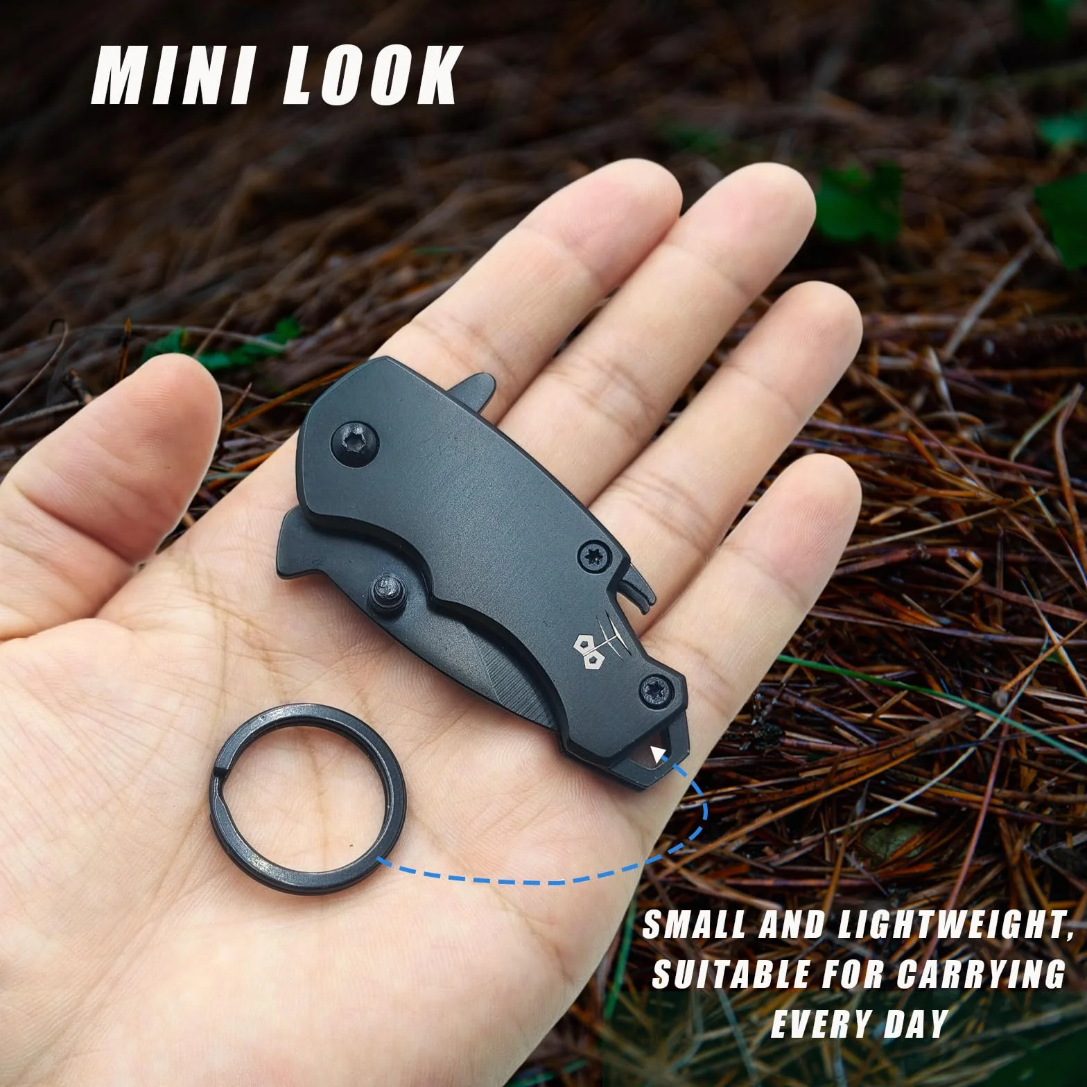 Coltello Piccolo Tascabile EDC Portachiavi Multifunzione Apribottiglie Pieghevole