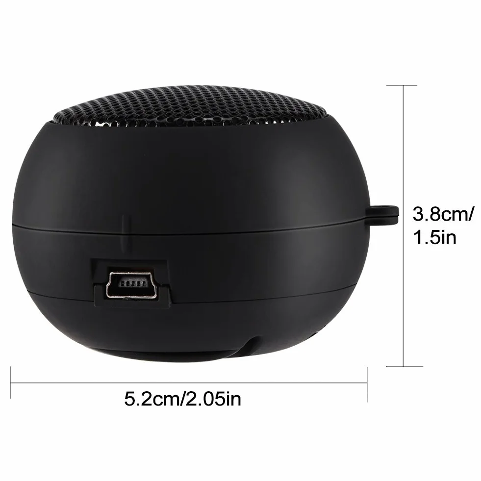 Mini altoparlante, portatile Speaker Senza Fili con jack da 3,5 mm Batteria incorporata da 180 mAH per telefono cellulare, telefono, PC, MP3, MP4, MP5 (nero)