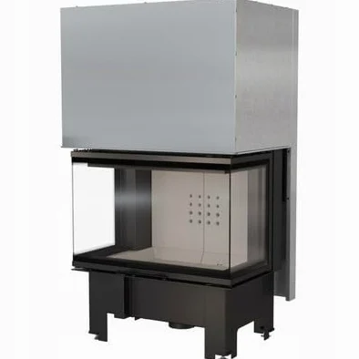 KRATKI Inserto per camino in acciaio a legna NBC 10 kW Ø200 saliscendi A+ | Acciaio nero, efficienza 83%, classe A+. Ecodesign, BImSchV 2, Kratki PRO; per recupero calore.; combustione efficiente