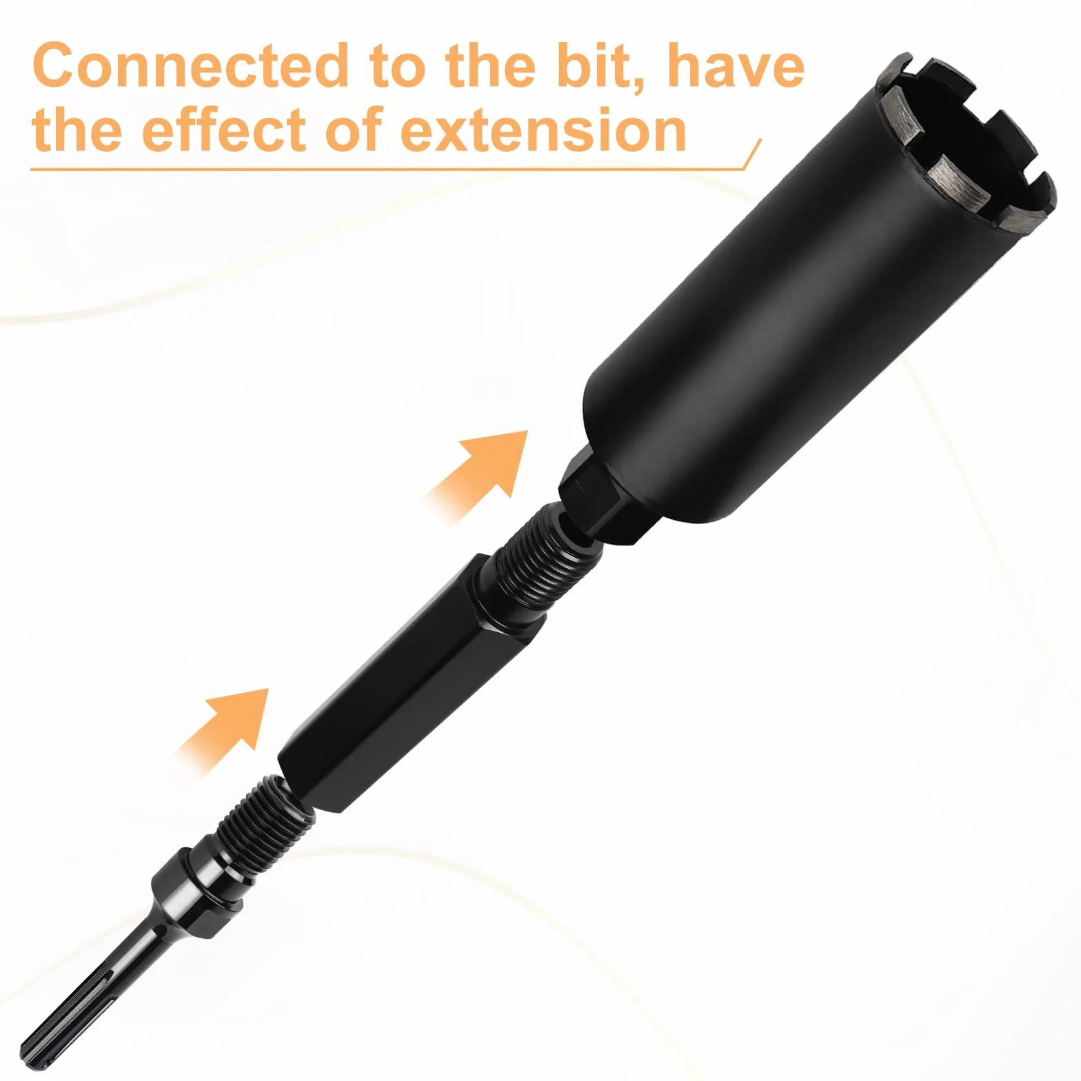 CPROSP Estensione per Corona Diamantata 1 1/4 UNC 300 mm Prolunga per Carotatrice Trapano