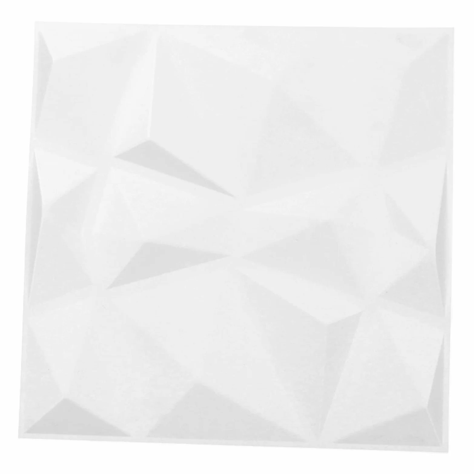 12 PZ Pannelli 3D Decor Pannelli da Parete 3D PVC Pannello da Parete 3D PVC Decorativo, 19 Pannello Strutturato Bianco da 7 Pollici per Decorazioni Interne, Pannello
