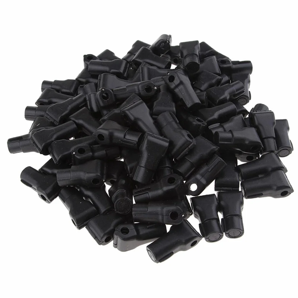 100 Pezzi Blocco di Fermo Antifurto Lucchetto per Gancio Serratura per Espositori di Chiusura Efficace Adatto per Pannelli E, Nero, 5 mm