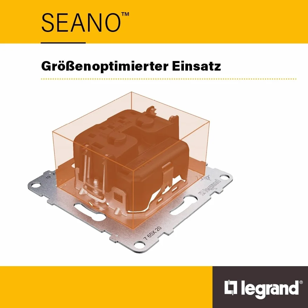 LEGRAND, SEANO 765040 - Dimmer rotativo universale, 300 W, senza conduttore neutro, sezione di fase/sezione, 5-300 W, con morsetti a vite, 2 conduttori