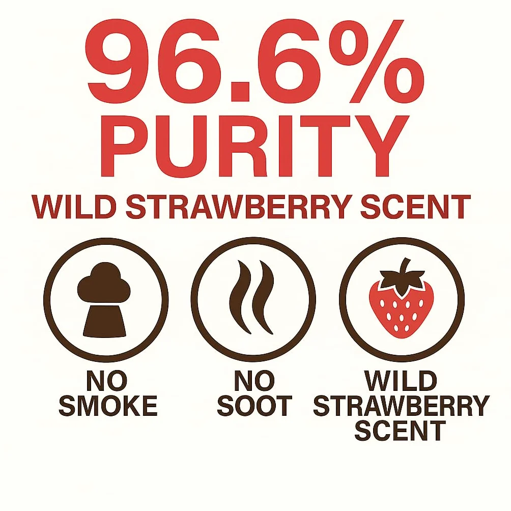 GiDeli bioetanolo 24 x 1 l profumo di fragola forestale 96,6% etanolo per camini interni ed esterni, senza fumo e fuliggine – da mais e barbabietola da zucchero