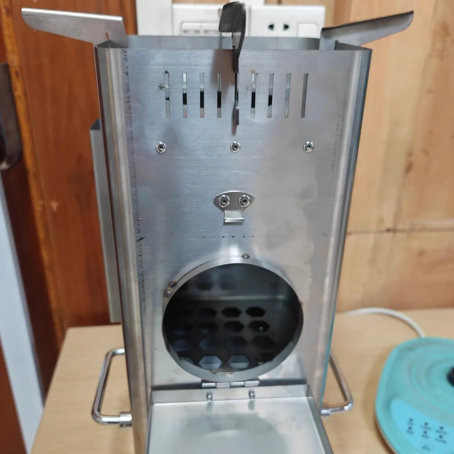 Stufa a Legna Piccola Realizzato in Acciaio Inox 201 Portapentole Rimovibile Mini Stufa a Legna da Campeggio con Cassetto Raccogli-cenere Adatto per Campeggio e Cucina