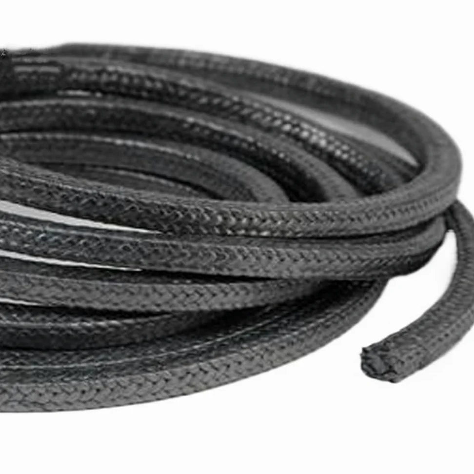 Corda in fibra di vetro per stufe, Guarnizione in fibra intrecciata Baderna in grafite a basso attrito, dimensioni multiple 4x4-12x12mm, 2m/5m | 5MX12MMX12MM