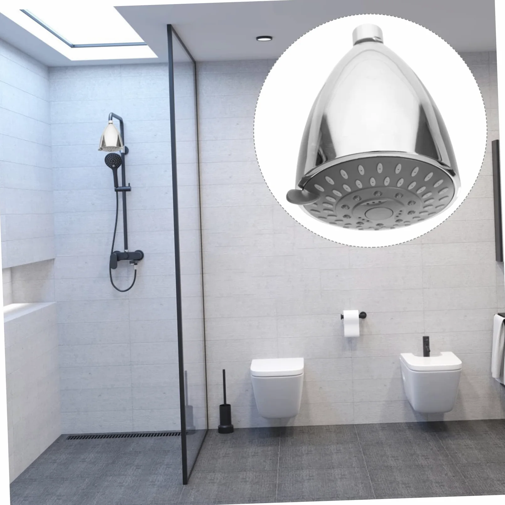 Garneck Addolcitore per Acqua Dura in Materiale ABS con Doccia Filtrata Filtro per Acqua da 6 Pollici Filtro per Acqua A 15 Stadi