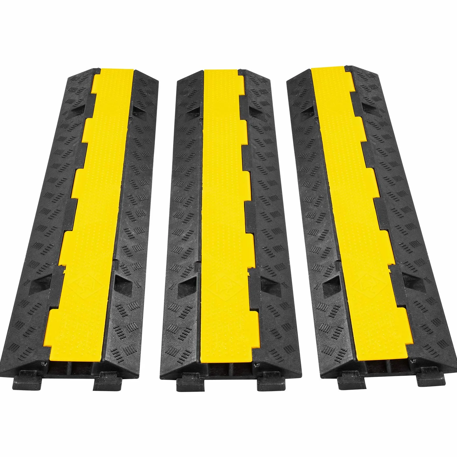 VEVOR Passacavo A Pavimento In Gomma 2 Slot 1000x250x45mm 3 Pezzi