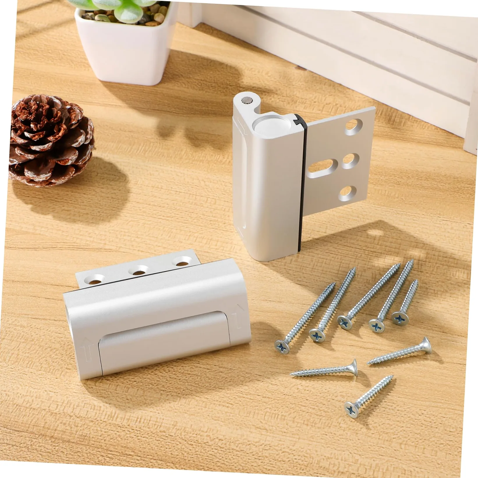 NUOBESTY 4 Set Serratura Sicurezza Per Porte Chiusura E Resistente Facile Installazione E Uso Accessorio Sicurezza E Appartamento 2 Pezzi*4