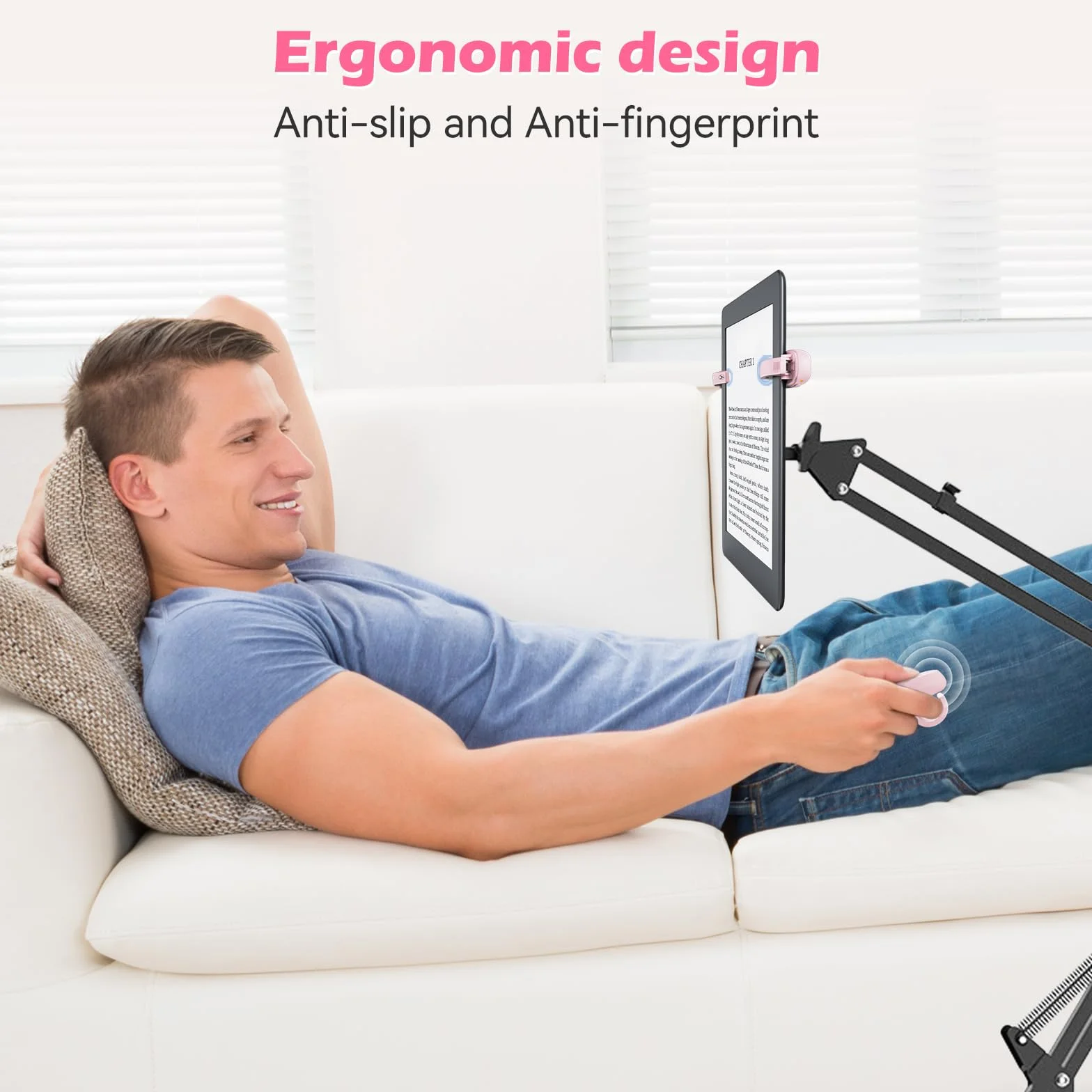 Telecomando per girare pagine per Kindle Paperwhite Turner eReader: scatto remoto della fotocamera, Kindle Clicker Page Turner per iPad, tablet Android, Surface e-book, lettura fumetti, accessori rosa