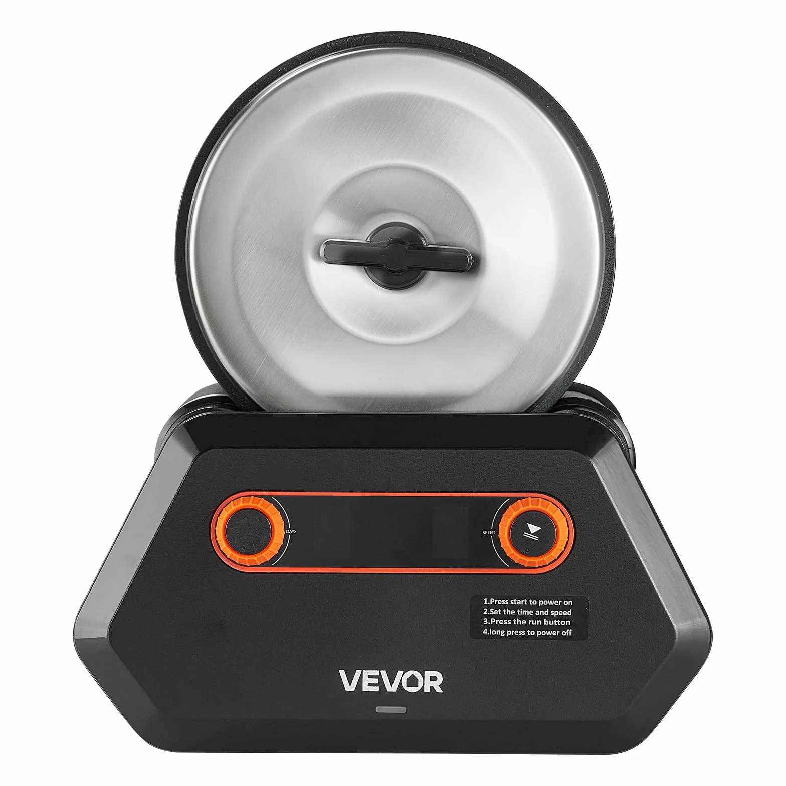 VEVOR Lucidatrice Elettrica per Rocce 1,36 kg 4 Velocità Set Lucidatura Pietre Preziose Grezze Nero