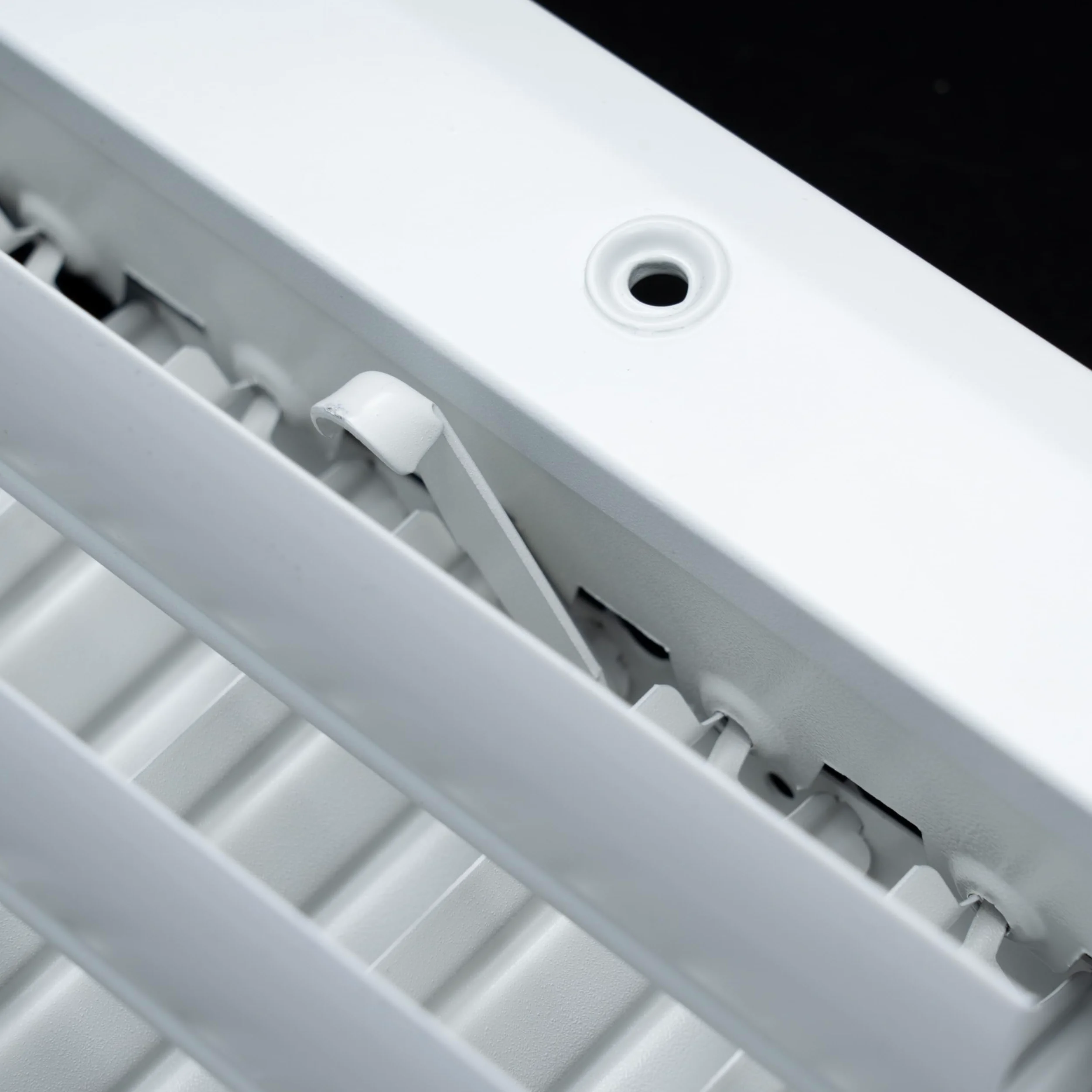 Handua Griglia di alimentazione dell'aria regolabile a 1 via in alluminio, 35,5 x 10,2 cm (larghezza x altezza), griglia di ventilazione per pareti laterali e soffitti, colore bianco, dimensioni