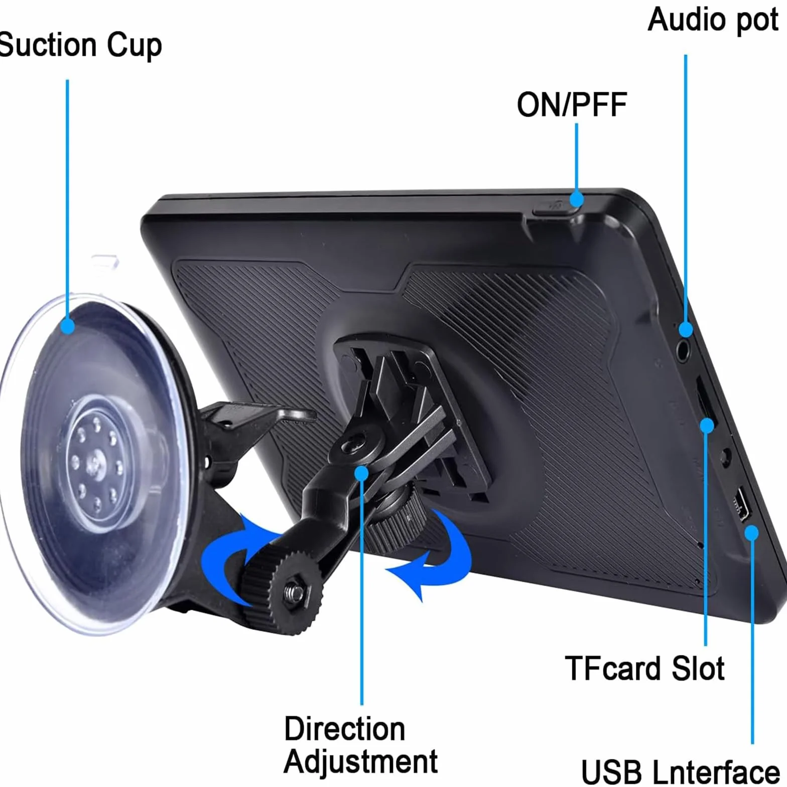 GPS Bluetooth Navigatore Satellitare per Auto, 7 Pollici 2023 Navigatore Satellitare per Camion con Bluetooth, Avviso Traffico Vocale, Aggiornamenti Gratuiti Delle Europa Mappa a vita