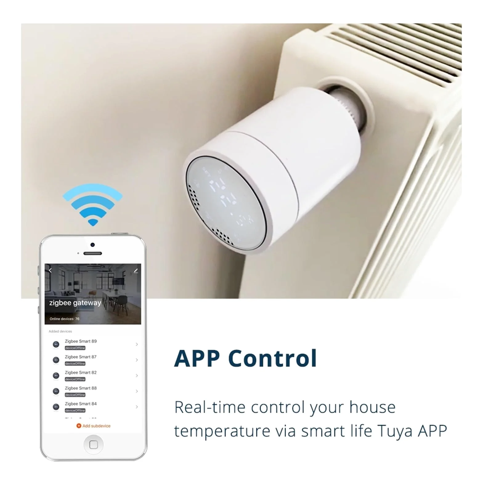 Attuatore For Radiatore Tuya Smart ZigBee Valvola Termostatica Programmabile Regolatore Di Temperatura Controllo Vocale Tramite Risparmia Sui Costi Di Riscaldamento Energetico(Zigbee 1PCS)